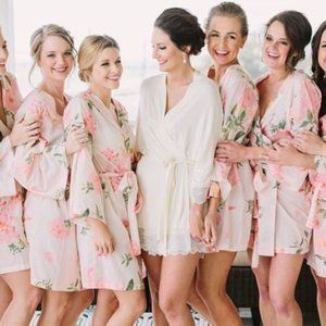 Plum Pretty Sugar Persimmons Floral Robe